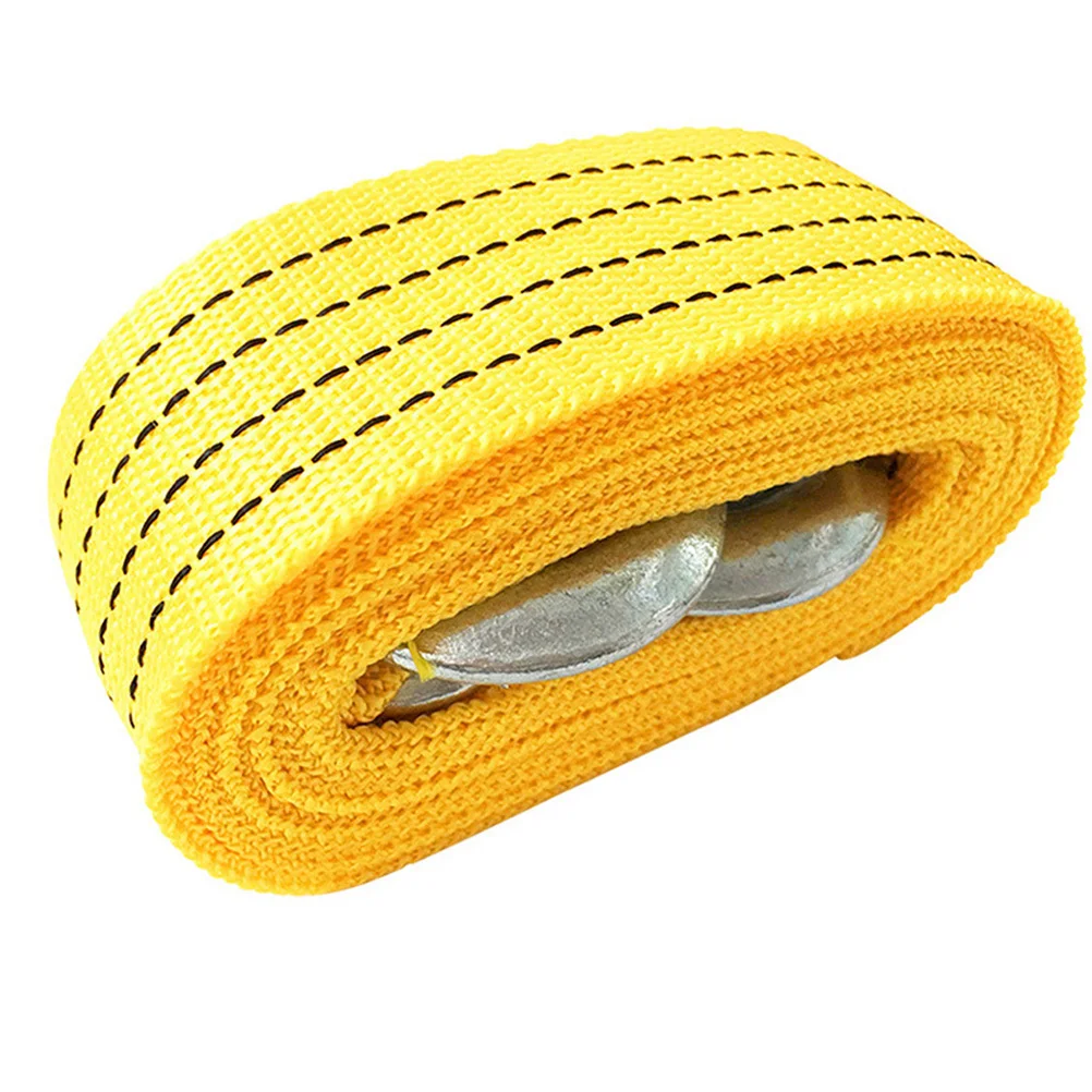 

2Pcs Car Winch Rope Heavy Duty Nylon Tow Strap Forged Iron Hook Secure Towing for Road Recovery Sturdy Car Trailer Accessories