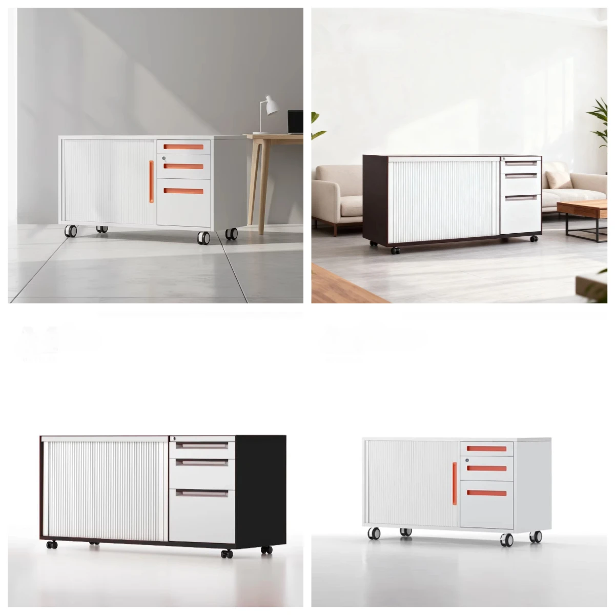 Hot-selling Lockable Roller Shutter Door Filing Cabinet with Drawers - Mobile Office Storage Cabinet