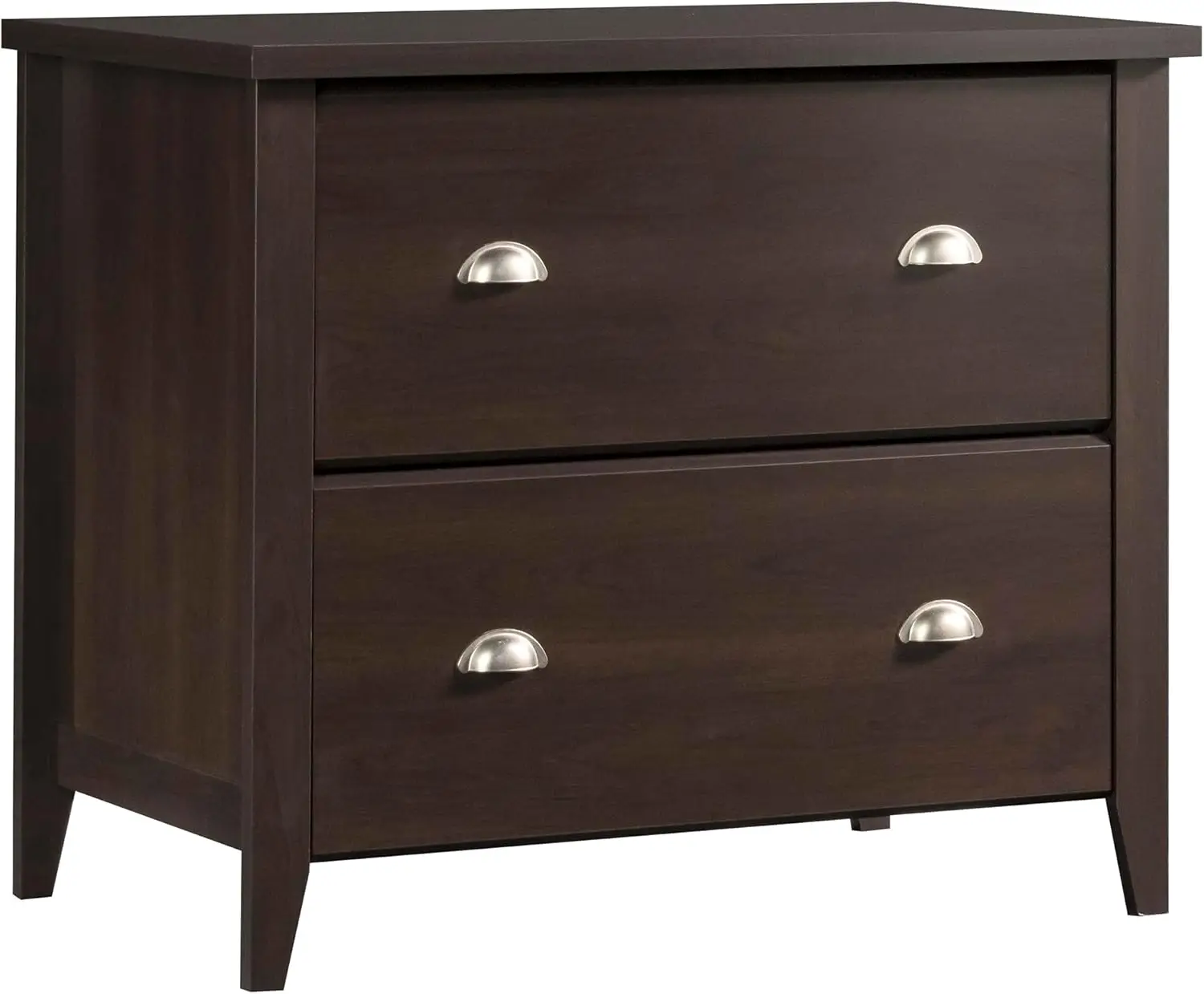 Summit Station 2-Drawer Lateral File Cabinet, Cinnamon Cherry Finish