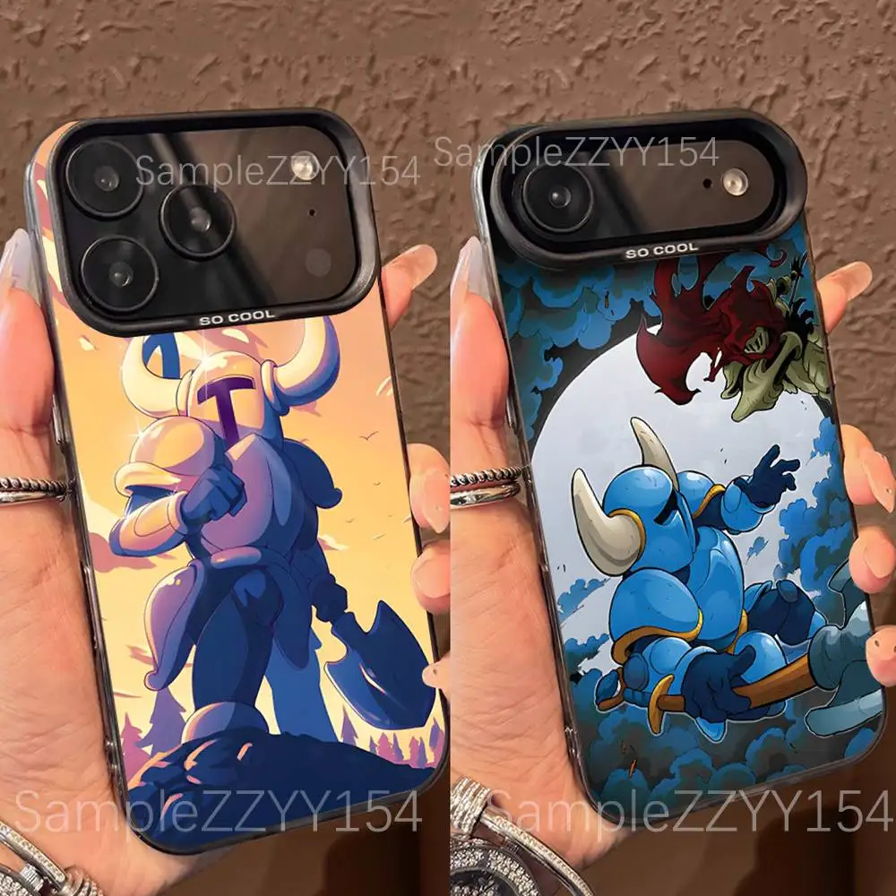 

S-ShovelS Game Knight Phone Case For iPhone 17,16,15,14,13,12,X,8,Pro,Max,Plus,E,SE4,Air,Mini Black IMD Matte