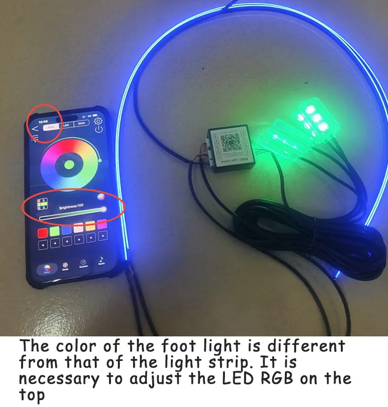 14/18 in 1 LED Acryl Auto Umgebungslicht RGB 64 213 Farbe Symphonie Acryl APP Streamer Atmosphäre Lampe Kit Eine Zone Dual Zone – Detail 33