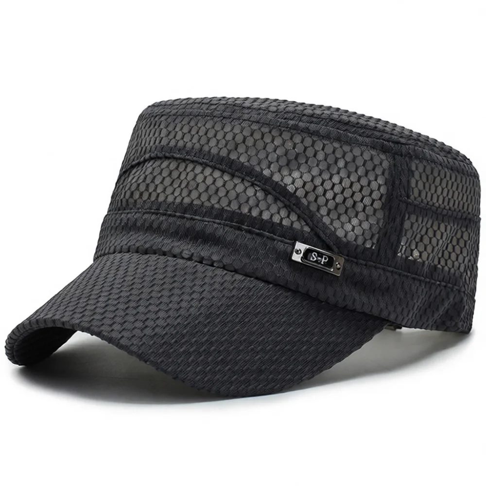 Trucker Cap Mesh - Breathable Mesh Flat Cap Mens Summer