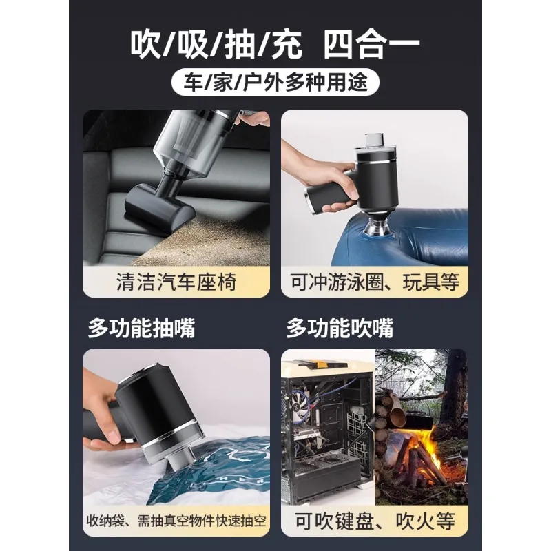 

Car mounted vacuum cleaner, wireless charging for car use, high suction power for household use, powerful small handheld mini ca