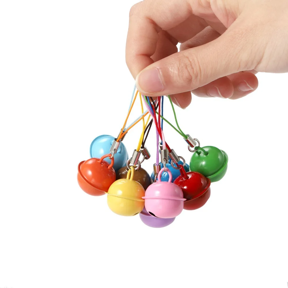 6Pcs Hot Selling Multi-color Metal Tiger Mouth Bell, Children's Bell Accessories, Cat and Dog Pet Collar Materials Wholesale