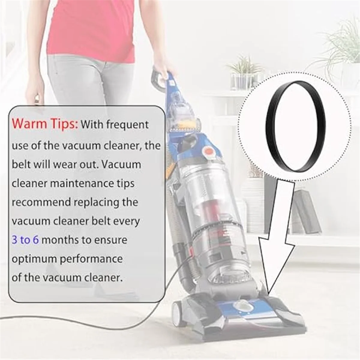 

6PCS Vacuum Belts 562932001 for Hoover UH70100,UH70105,UH70106,UH70107,UH70110,UH70115,UH72011,Part 38528-033JAS