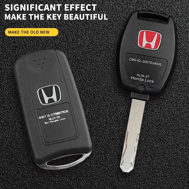 13mm 5/10pcs Car Key Badge Emblem Replacement Car Key Stickers For Honda Civic Accord Fit CRV Jazz Odyssey Insight Legend HRV #6
