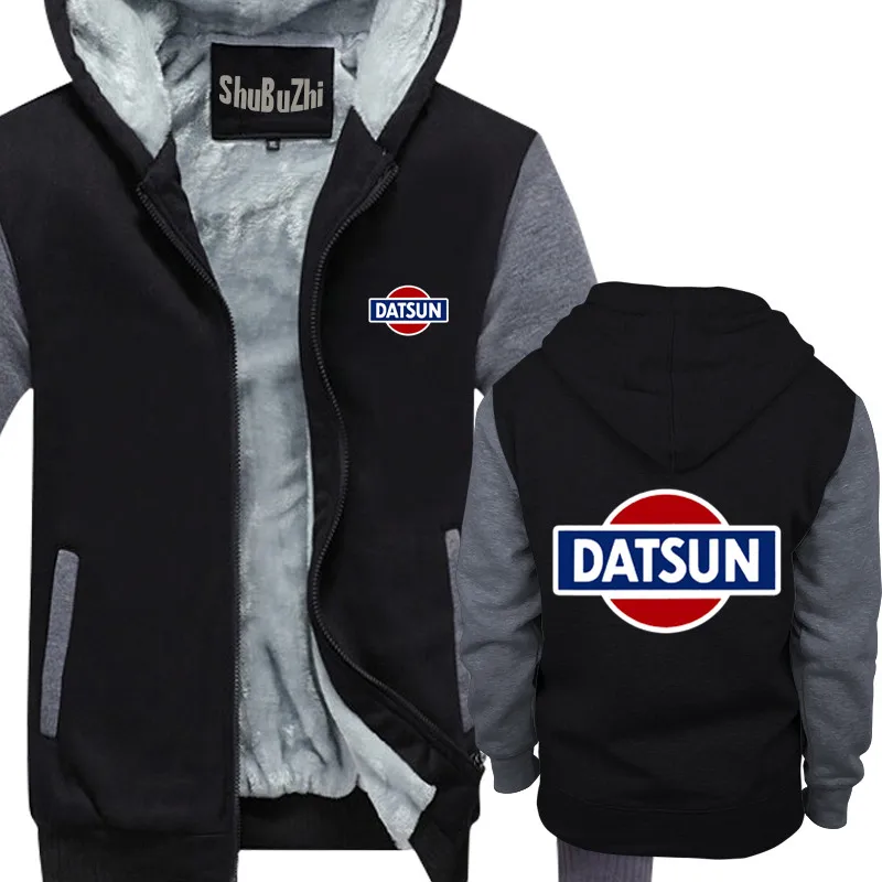 drop shipping Datsun Logo shubuzhi men Winter thick fleece jacket coat sweatshirt fashion brand thick hoodies casual cool hoody