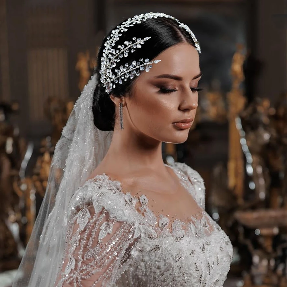 

DZ035 Bridal Hair Accessories Bridesmaid Hair Decoration Rhinestone Bride Headdress Crystal Bridal Headpiece for Weddings