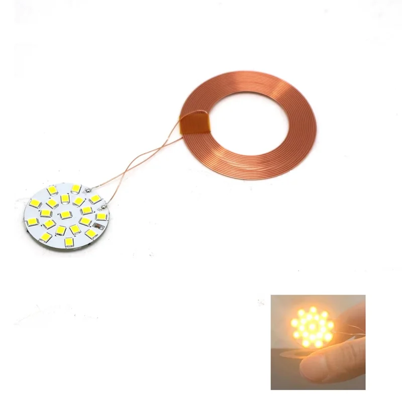 【الضرورة】مصباح إضاءة LED لاسلكي لإمداد الطاقة مع ملف DIY جهاز إرسال لفائف التعريفي ماجليف الإرتفاع المغناطيسي