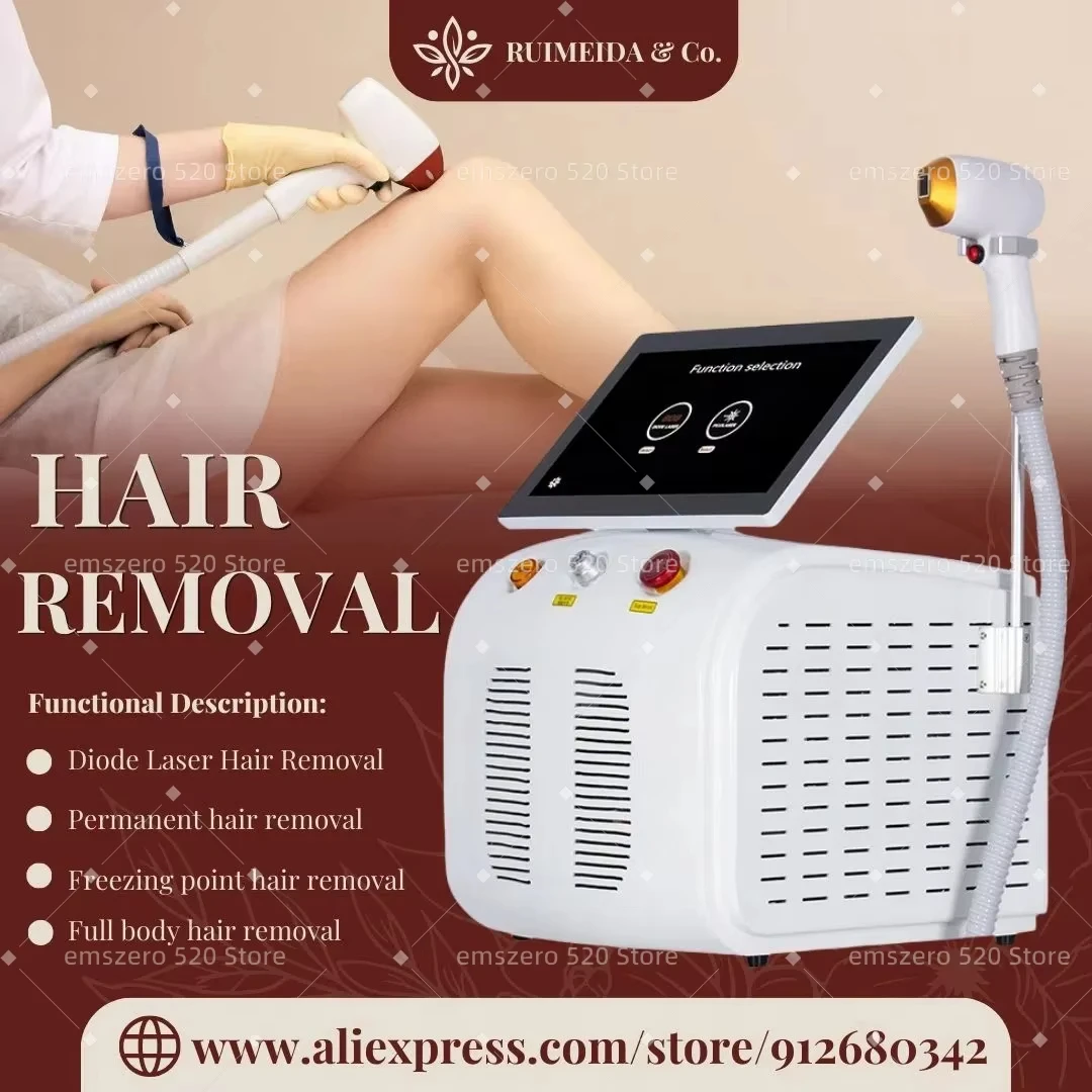 

Диодный лазер 755 808 940 1064 нм, многоволновая машина для удаления волос, охлаждающая головка, безболезненная лазерная эпиляция всего тела