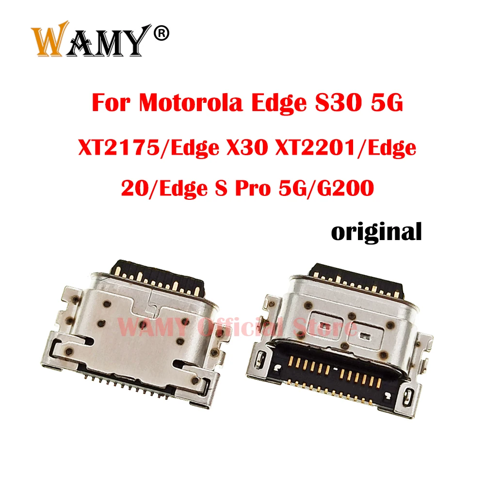 Wamy conector de carregador usb, porta de carregamento para motorola moto edge s30 5g xt2175/edge x30 xt2201/edge 20/edge pro 5g/g200