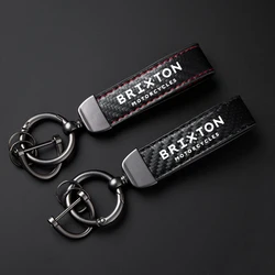 High-Grade Leather Motorcycle Keychain Holder Keyring For BRIXTON Cromwell 1200 125 250 Crossfire Felsberg Stor Sunray