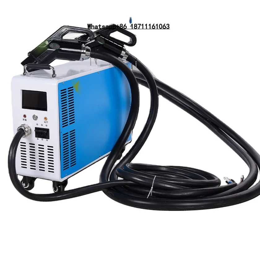 New 43kW-100kW GBT CCS OCPP 1.6 Portable DC EV Charger with IP65 Protection APP+WiFi+RFID Start 5m Cable for Electric Vehicles