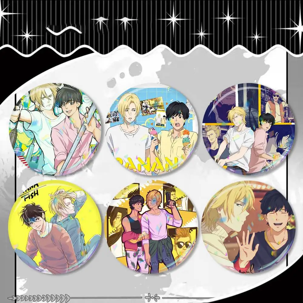 Banana Fish Anime Badge 25 32 44 58 75 mm Round Fans Collect Friends Gifts Brooch Souvenir