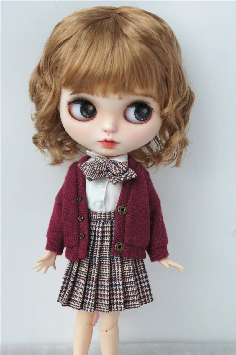 JD260 Hot Sale BJD Synthetic Mohair Wig Suit For Boy and Girl Style Fashion Curly 4-5 Inch to 11-12 Inch  Doll Hair Accessories