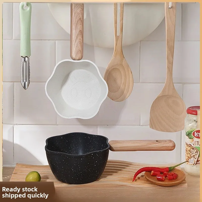 

Thickened Marble Stone Milk Pan - Mini Non-Stick Saucepot for Oil Drizzling & Baby Food