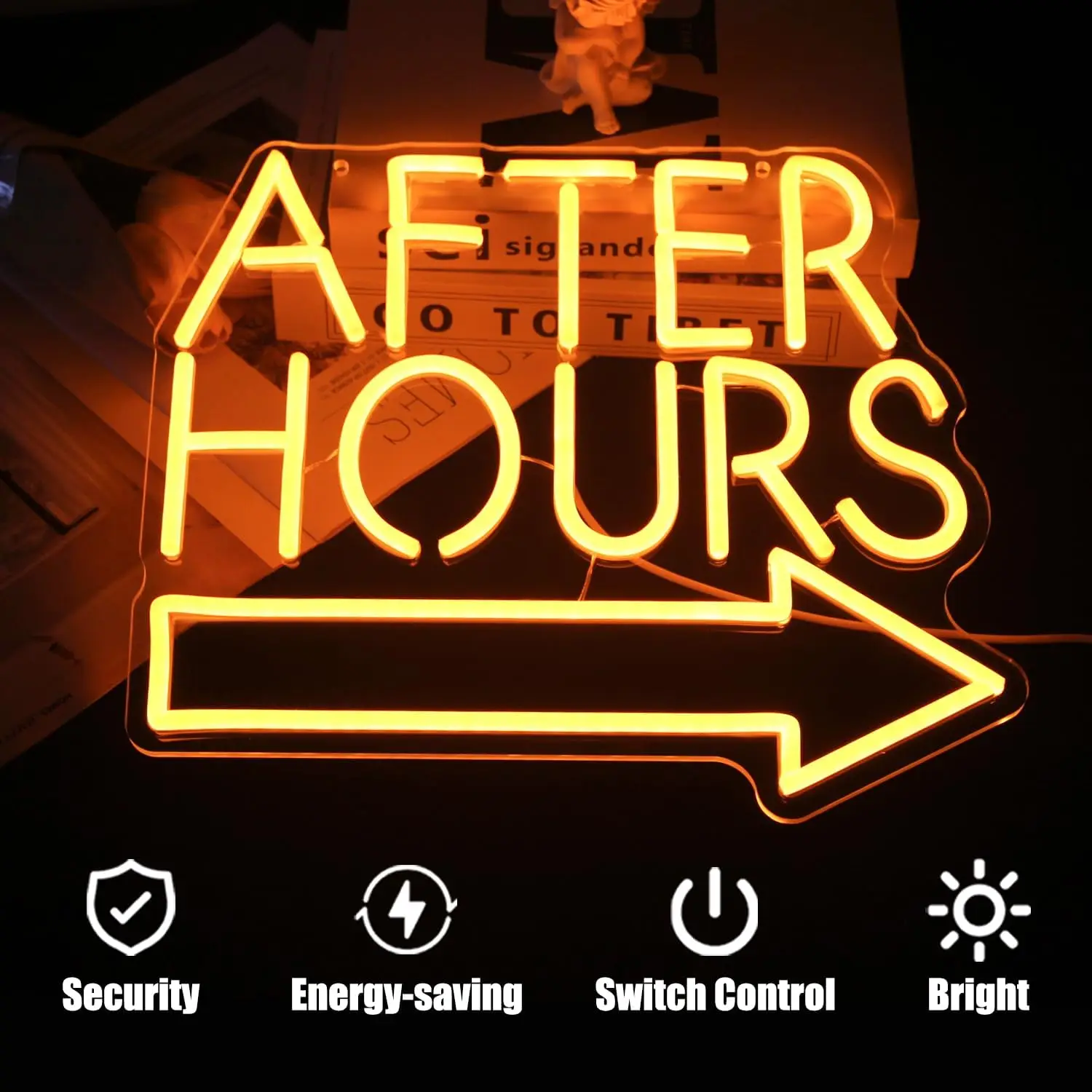 بعد ساعات النيون USB عكس الضوء بار LED ضوء النيون لنادي حانة رجل الكهف بار المرآب ديكور الحفلات علامة الأعمال الجدار ضوء هدية #2