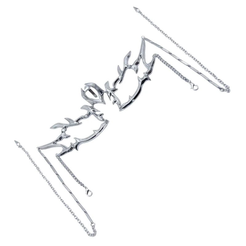 Metall-Halbmaske, einzigartiger Gesichtsschmuck, Cosplay-Gesichtskette, modische Gesichtskette