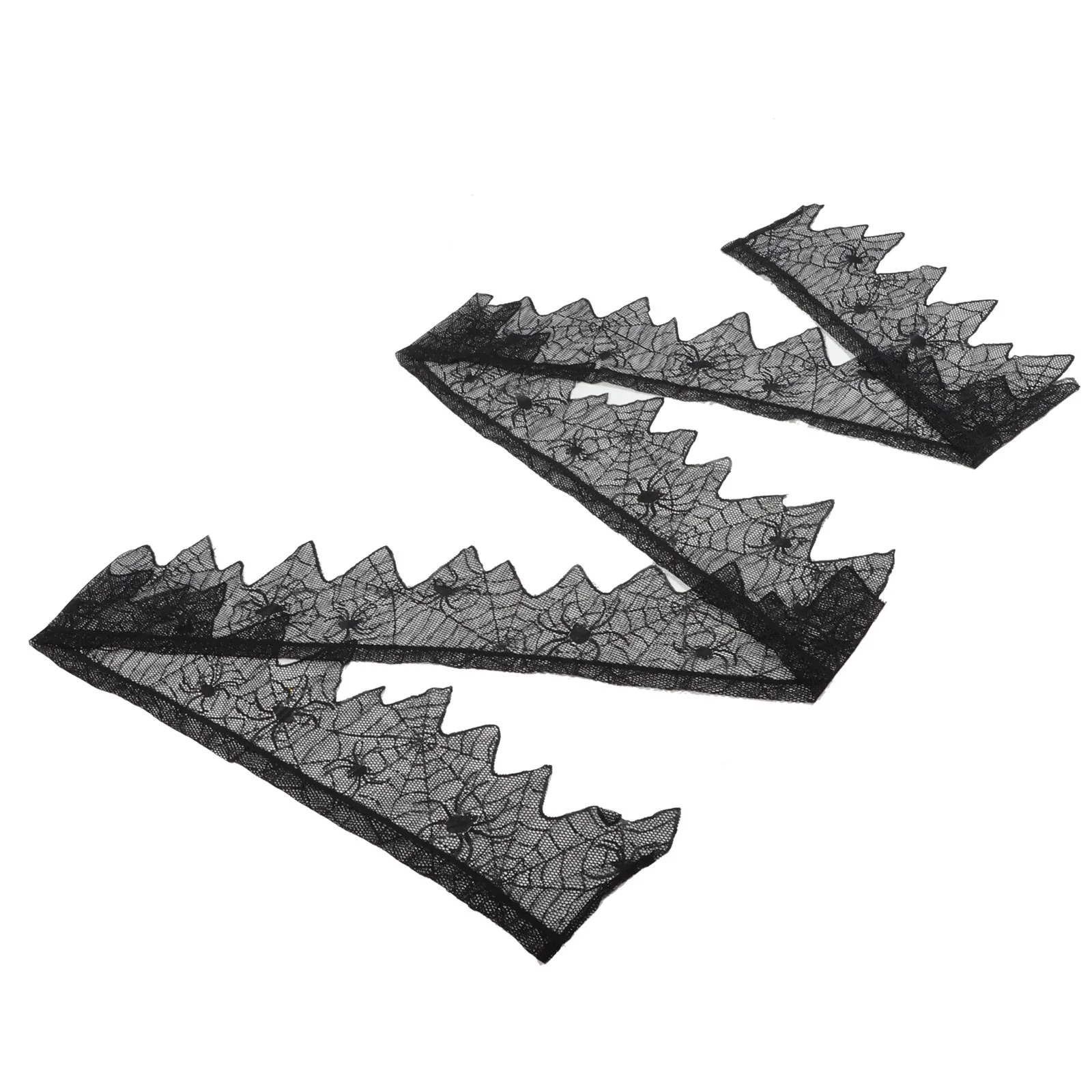 

Spider Web Curtain Halloween Horror Party Curtain Lightweight Polyester Decorative Door Window Wall Stair Railing Haunted