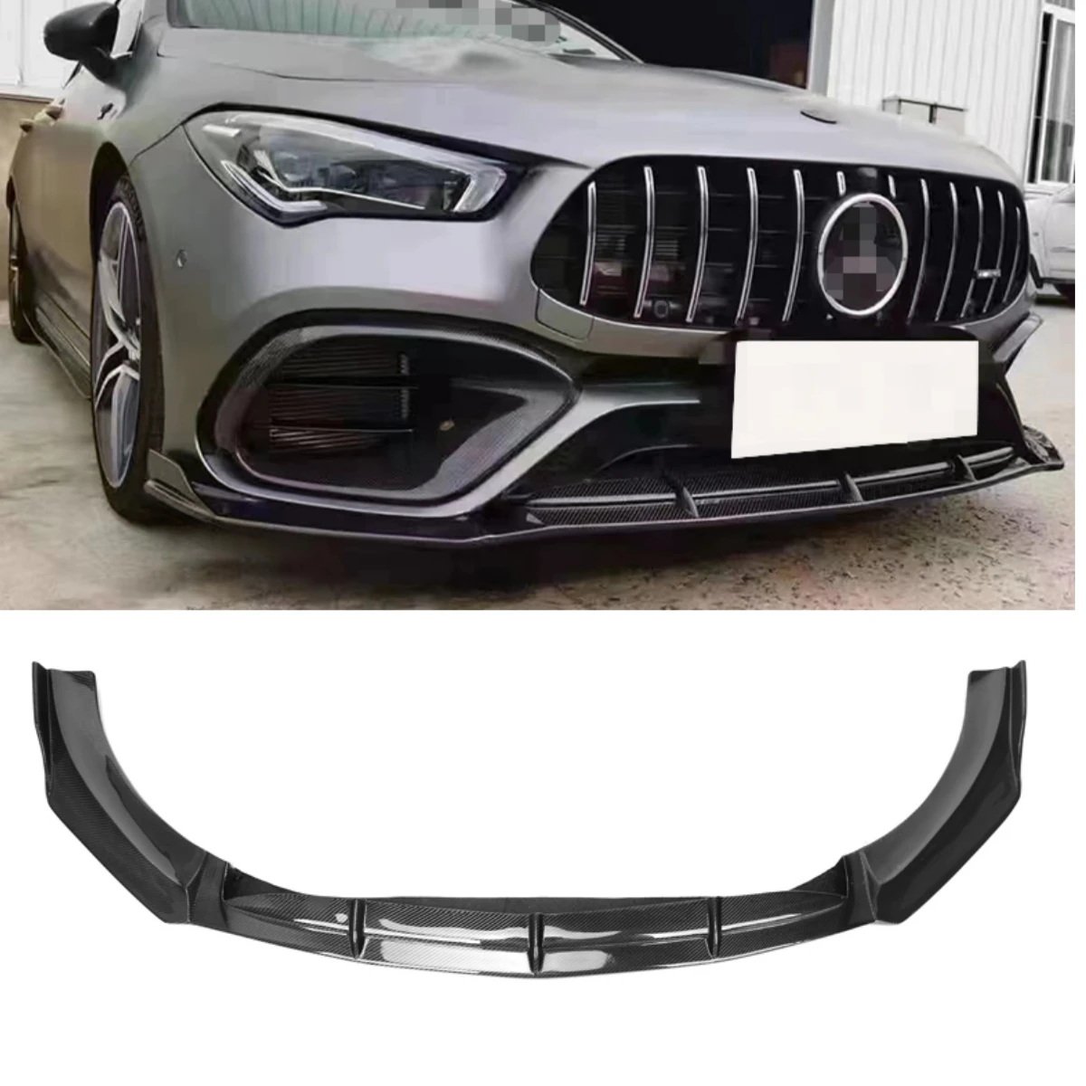 

High Quality FD Style Carbon Fiber front lip for Mercedes Benz CLA class W118 A45 AMG Sedan 2020+ front bumper spoiler Lip