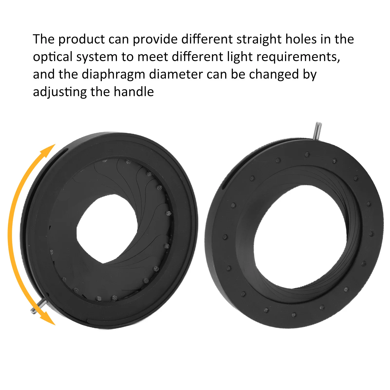 Accessoires optiques à diaphragme SK44, Module optique robuste à diaphragme de 2 à 44mm, diaphragme à ouverture industrielle manuelle Variable