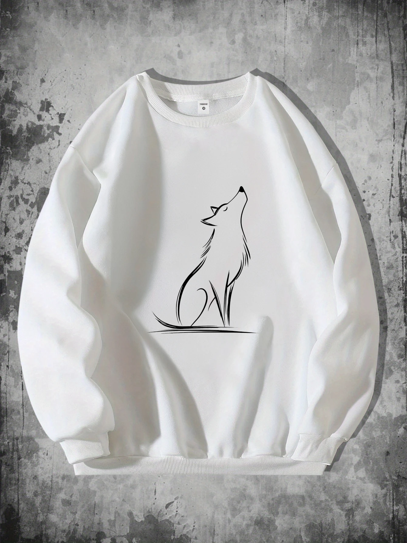 

Мужская толстовка с капюшоном, повседневная уличная одежда, осенняя толстовка с длинными рукавами и принтом волка, винтажная одежда для пары, мужской топ