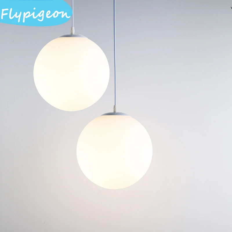 

Modern Glass Ball Pendant Light Designer LED For Villa Bedroom Living Room Restaurant Home Decor Simple Table Fixture
