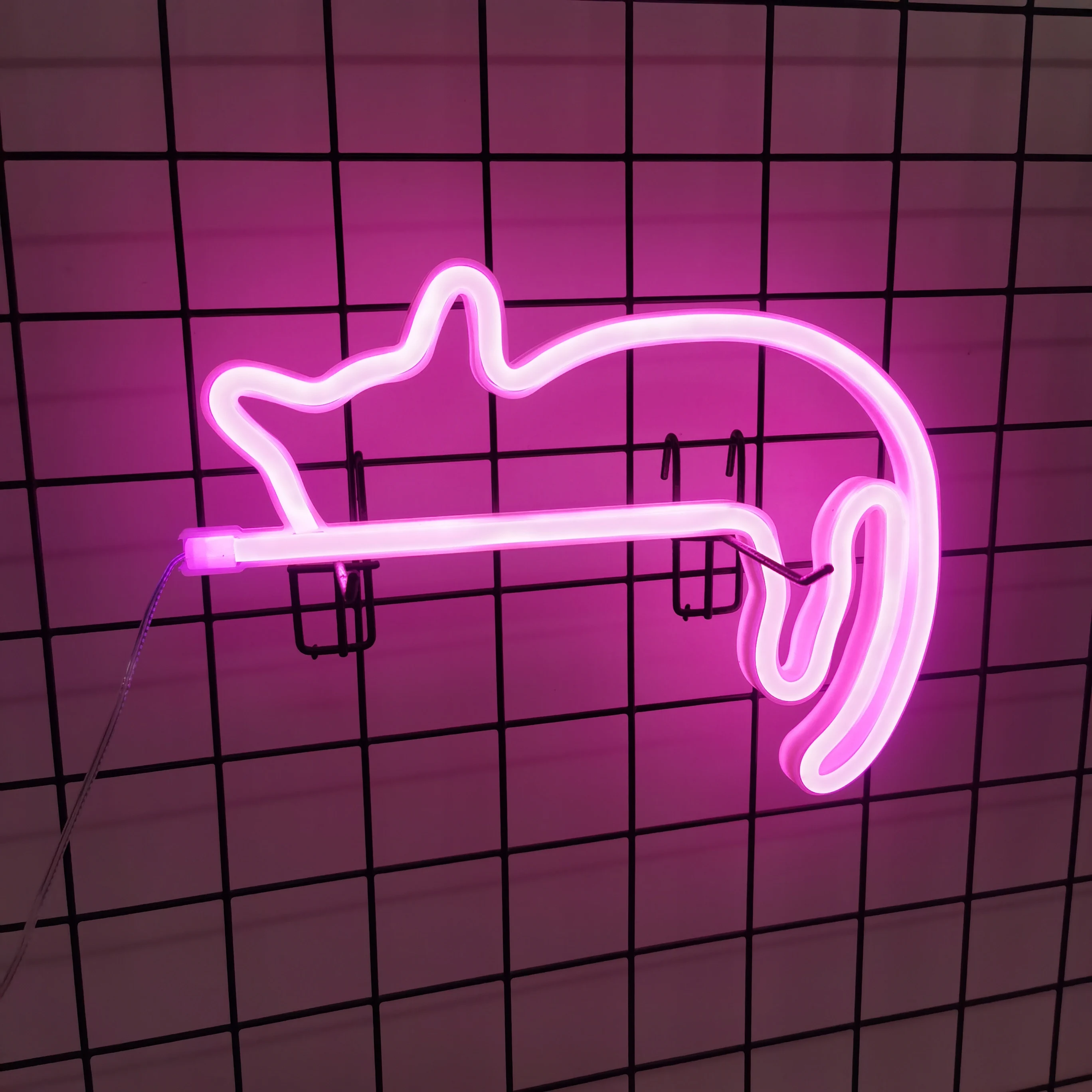 Cute cat neon light, LED wall decoration, suitable for girls, bedrooms, living rooms, family gatherings, birthday gifts