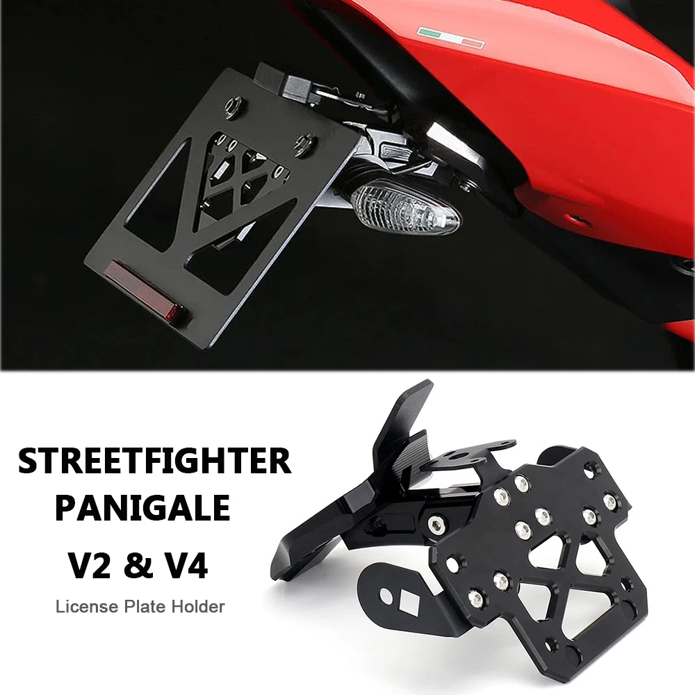 

For Ducati Streetfighter V4 V2 Panigale V2 V4 License Plate Bracket Motorcycle Number Plate Bracket Registration Plate Holder