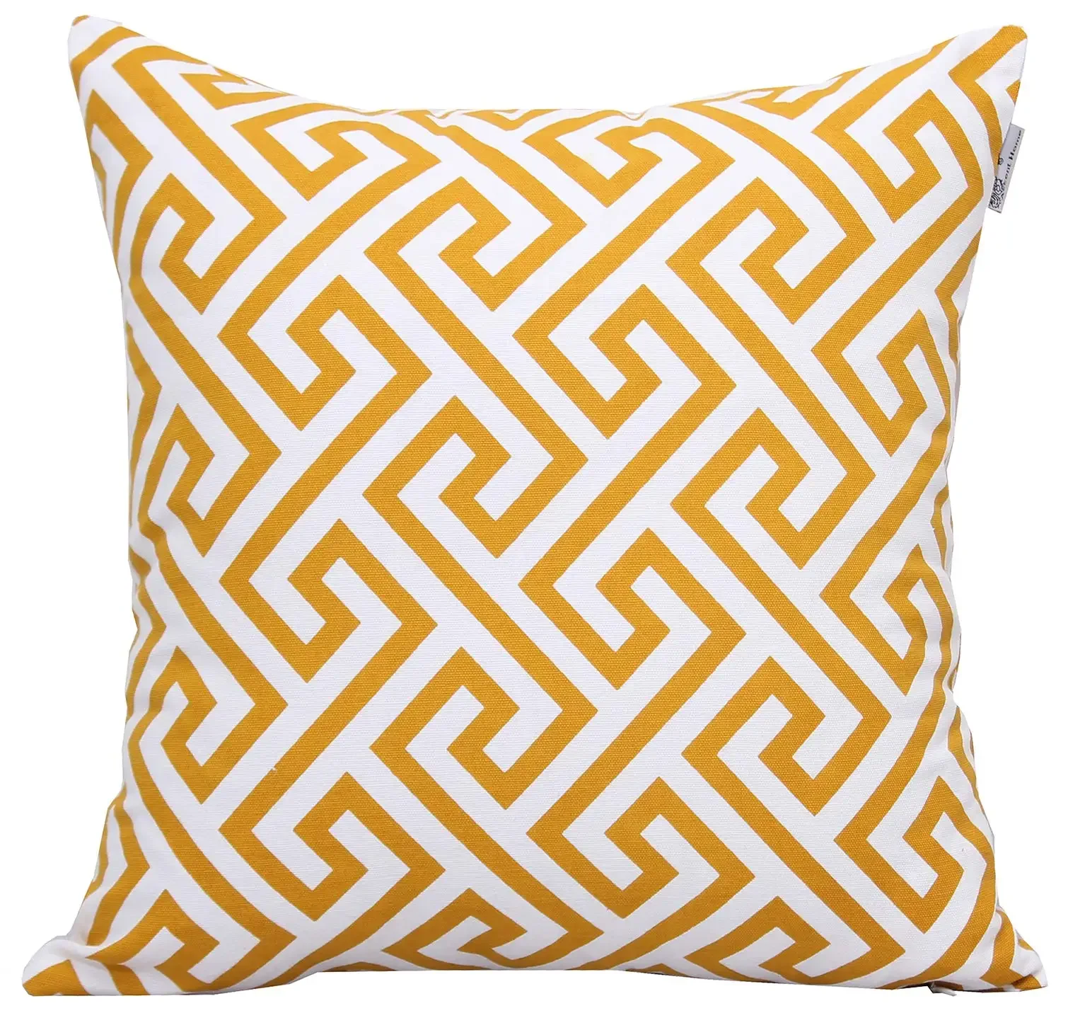 White geometric arrow yellow linen pillowcase sofa cushion cover home decoration can be customized for you 40x40 50x50 60x60