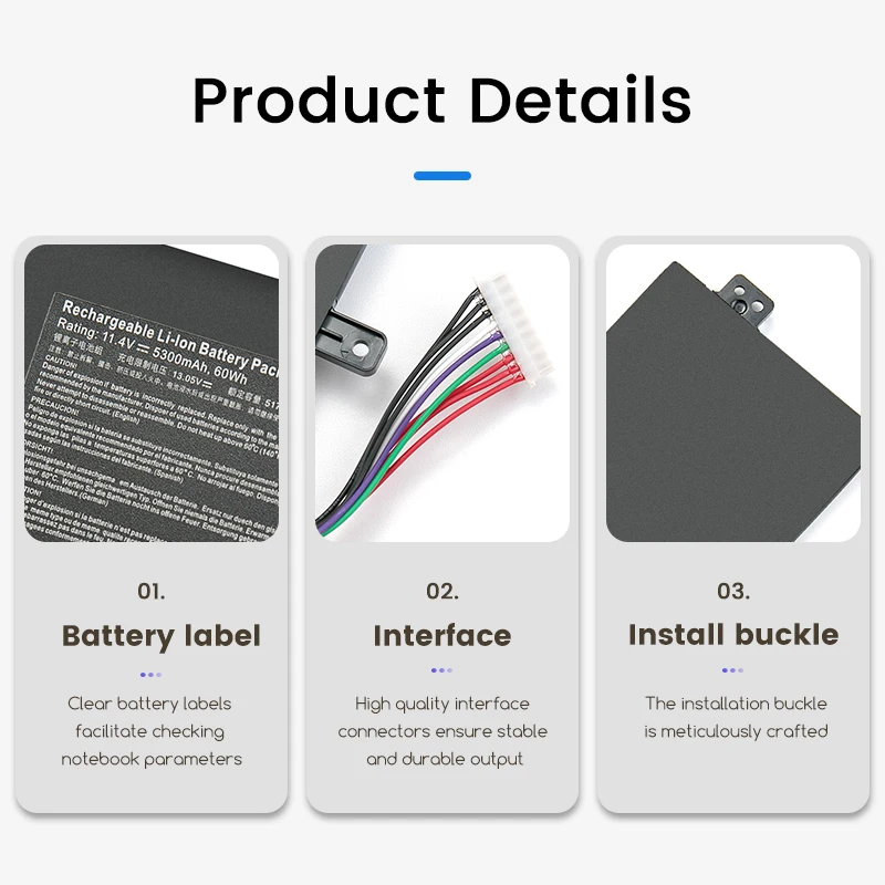 G15G 11.4V 60WH Laptop Battery For ThundeRobot 911 Targa T6A T6C T5TB T6D GIGABYTE SabrePro 15-W8 MACHENIKE F117-S