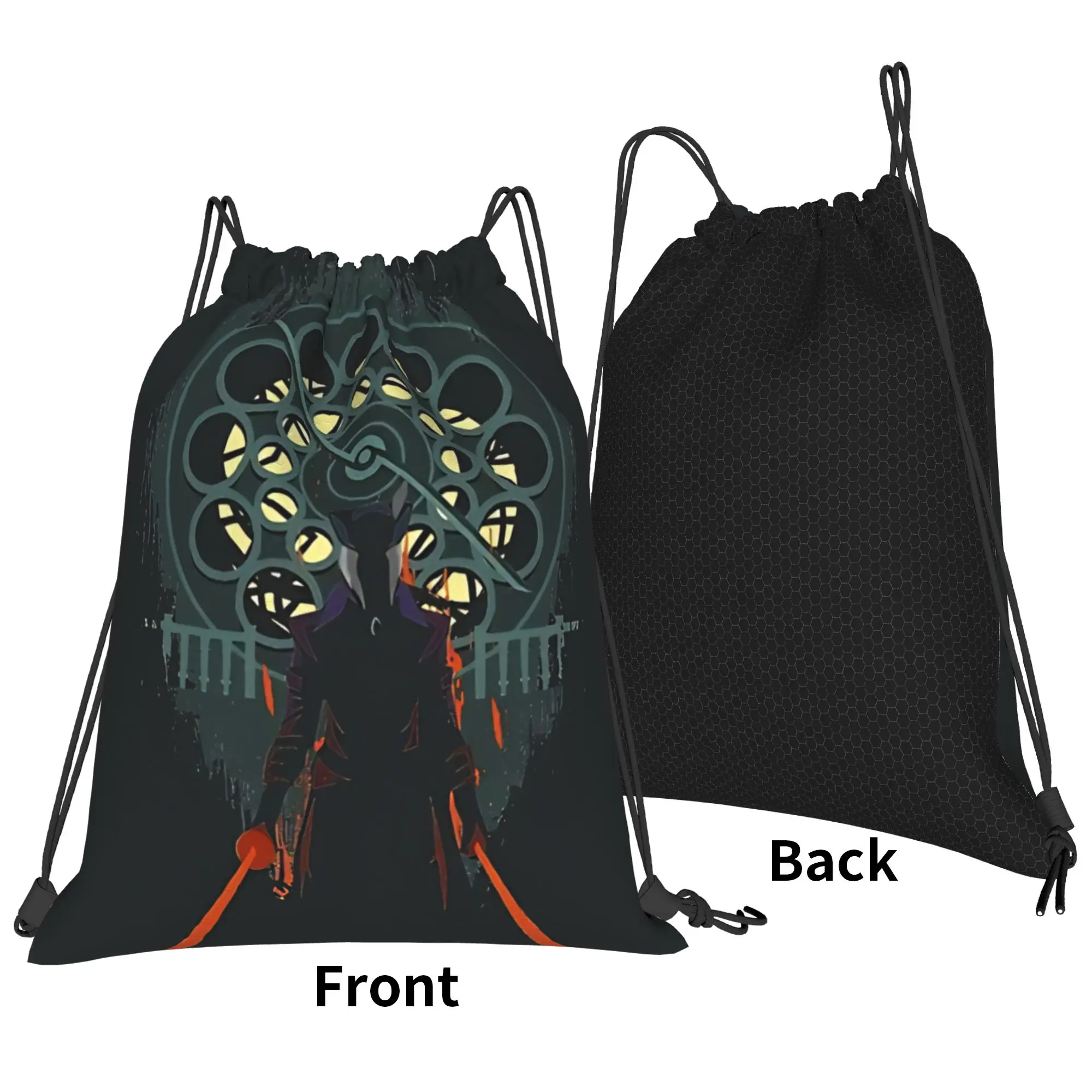 Bloodborne Old Town Gothic Horror  Portable Sports Riding Gym Drawstring Storage Sporty Backpacks