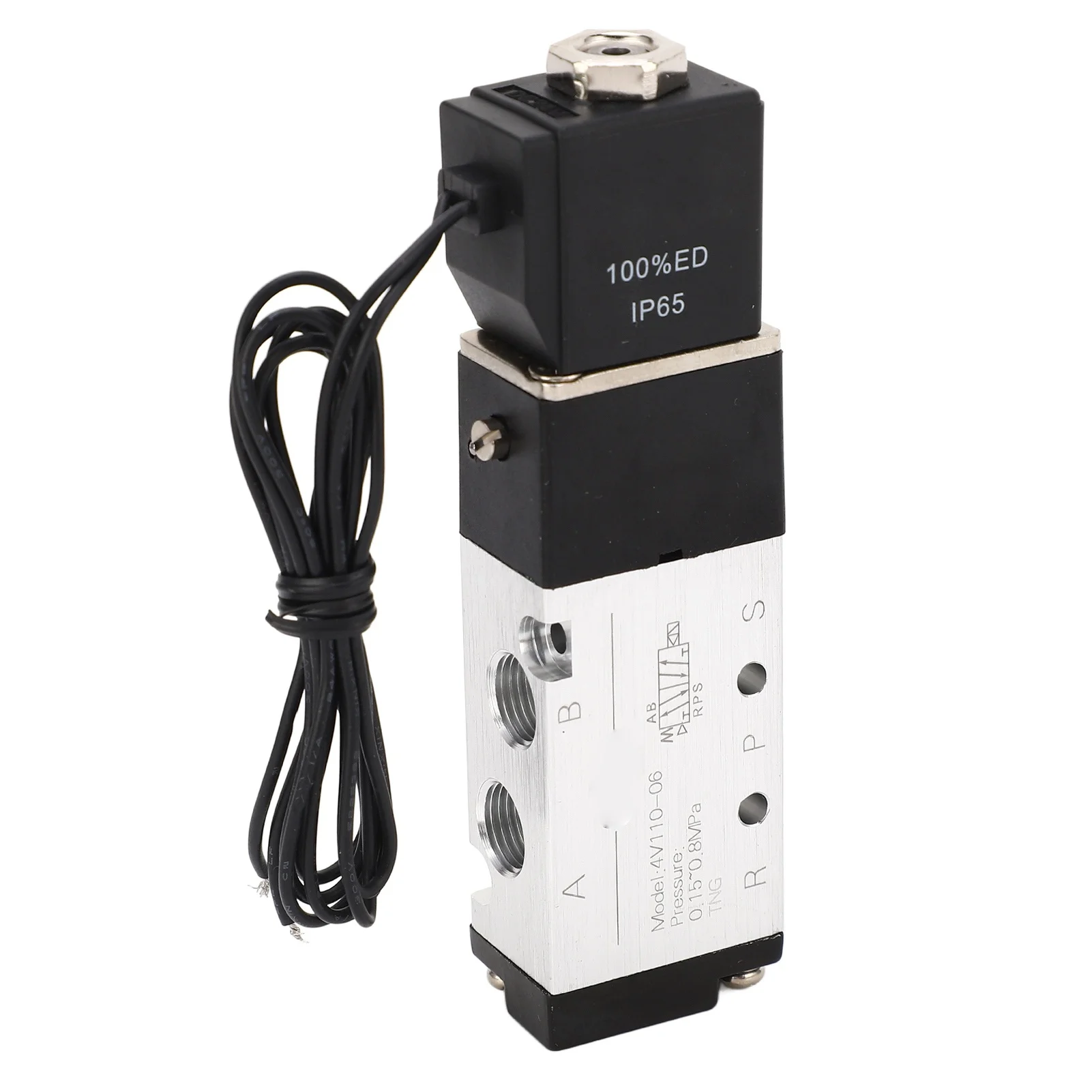 Pneumatic Solenoid Valve with Wire 2 Position 5 Way IP65 Pneumatic Air Solenoid Valve 0.15‑0.8Mpa DC24V