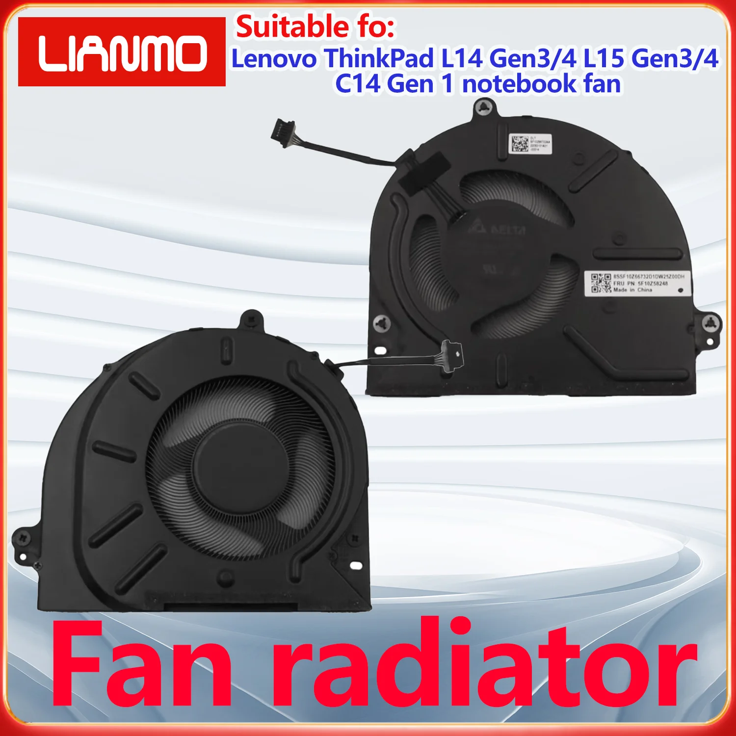 Suitable for Lenovo ThinkPad L14 Gen3 L14 Gen4 L15 Gen3 L15 Gen4 C14 Gen1 laptop fan 5F10Z58247