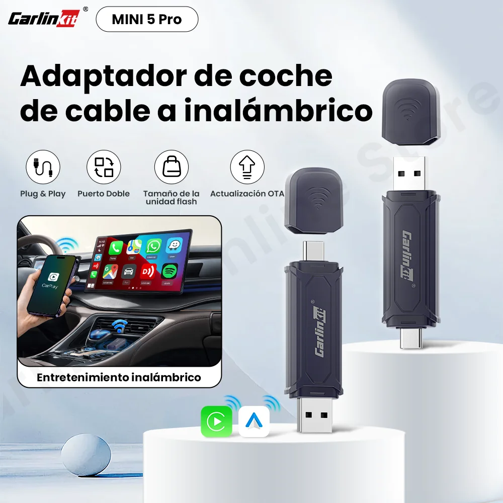 Carlinkit Mini 5 Pro Mini Ultra / Dongle Usb Inalámbrico Android Auto Y Carplay Inalámbrico Para 98% Coches 2 En 1 Caja De Coche Inteligente - Imagen 17