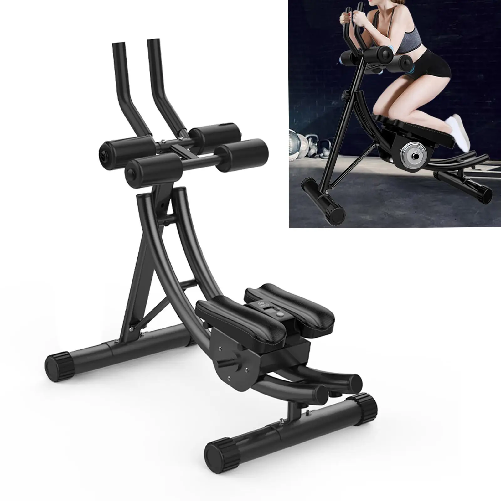 Abdominal Machine Ab Cruncher Fitness Equipment Home Office Strength Training Abdominal Exercise for Birthday Gift Women Men