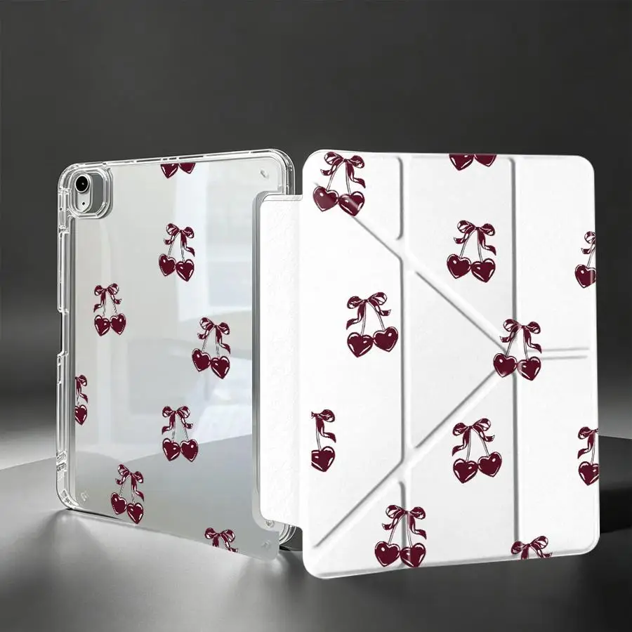 Tablet Case For Samsung Galaxy Tab S10 Lite S8 A11 S9 Plus S7 FE A8 A9 Plus With Pen Slot Cover Cherry Allover Print