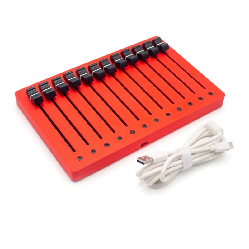 EM-12F 12 Channel Motor Fader MIDI Controller 100mm USB Plug Play Studio DAW Mixing Controller
