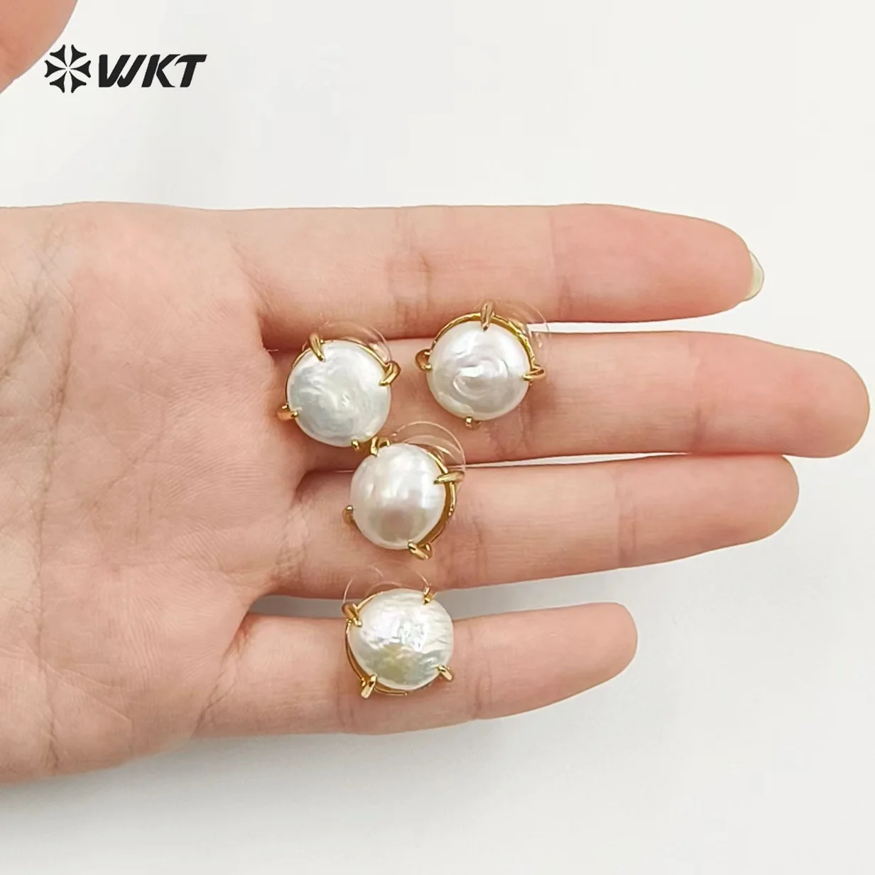 WT-MPE079   WKT 2022 Freshwater pearl Earrings fashion gift women party NEW Earrings For lady INS CLASSIC pearl jewelry