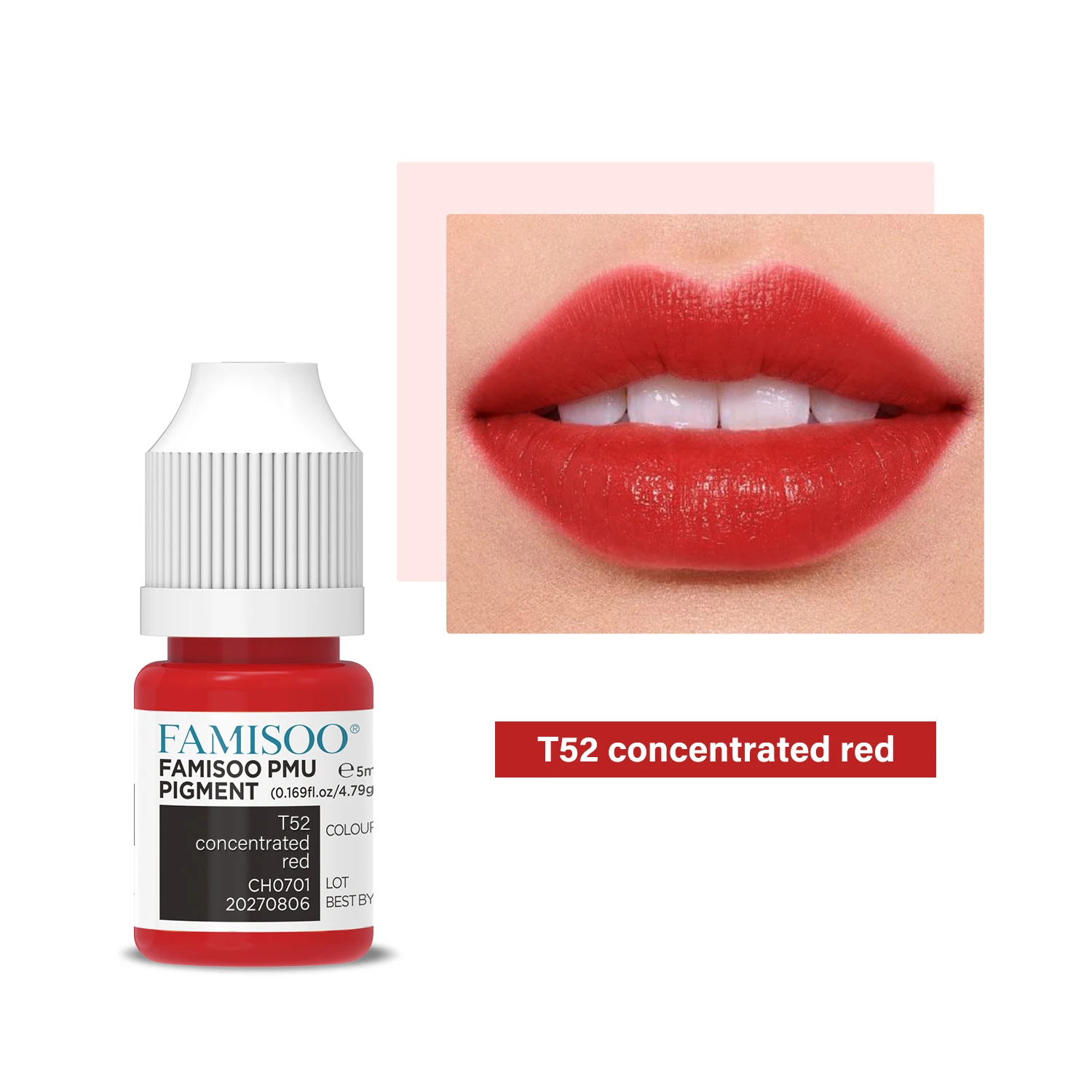 FAMISOO 5ml Permanent Tattoo Ink for Lips Eyebrows