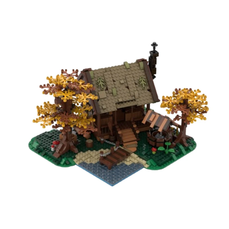 Pequena Partícula Série Arquitetura Medieval, Assembleia Casa Família Puzzle, Modelo Toy DIY, Presente Ornamento, Spot MOC-64694