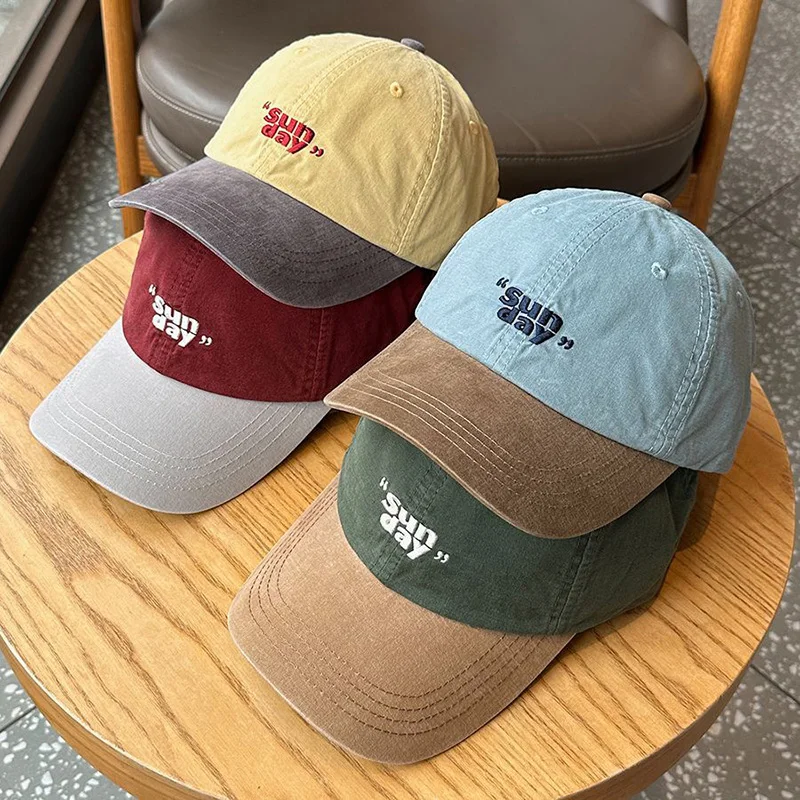 New Contrasting Color Baseball Cap For Men Women JK Letters Embroidery Sun Visors Hat Casual Soft Top Couple Peaked Caps