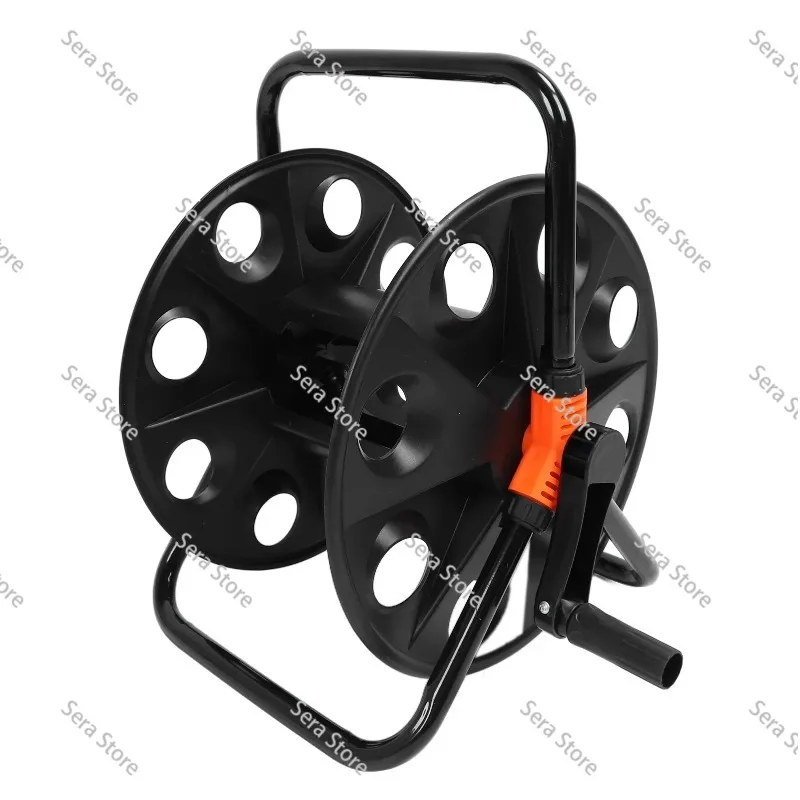 Garden Hose Reel Iron ABS Professional Water Hose Holder for Storing 164ft 1/2 Inch Water Pipe for Outside Garden Lawn Yard