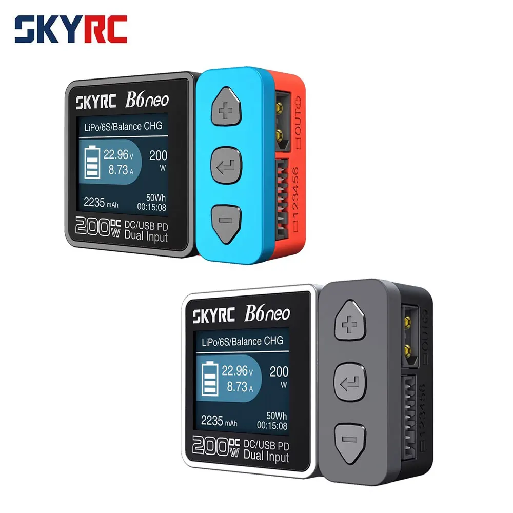 SkyRC B6 neo Inteligentna ładowarka DC 200W PD 80W LiPo Battery Balance Charger SK- 100198   Kompaktowa ładowarka 6S