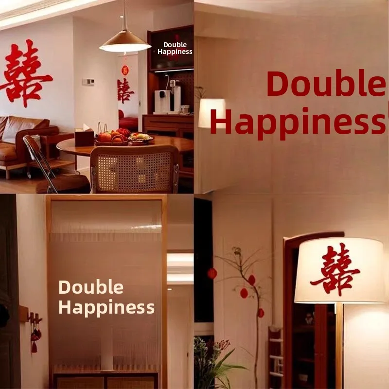 

Wedding Full Set Couple Name Stickers Bedroom Decorations Festive Wedding Window Decals Couple Name Cutouts China Style