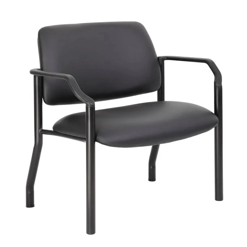 

Big and Tall Antimicrobial Vinyl Guest Chair, Black