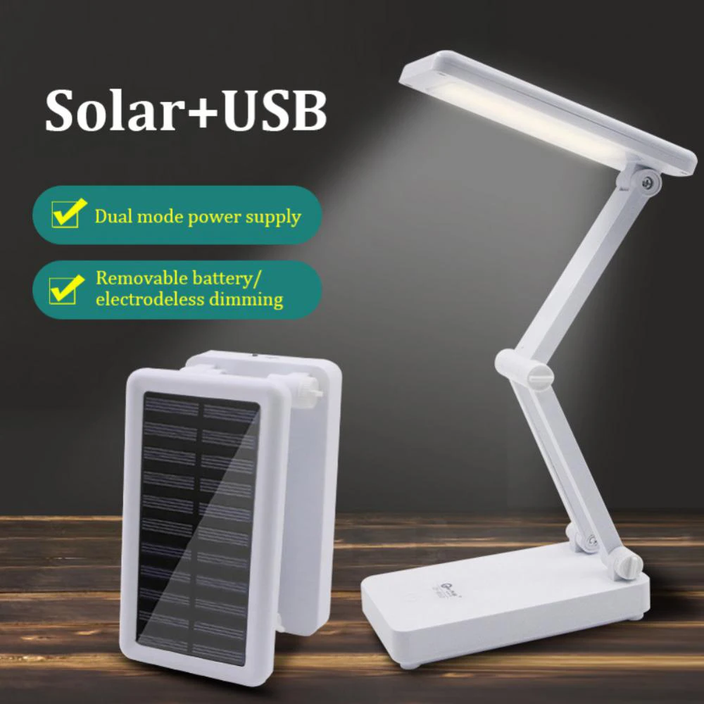 

Solar Dimmable Touch Foldable Table Lamp Desk Lamp Eye Protection Lamp Portable Solar Rechargeable Table Lamp Solar Usb Charging