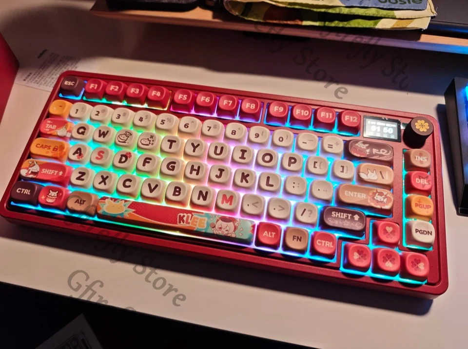

Genshin Impact Klee Genuine Mechanical Keyboard Keycaps Cosplay Anime Computer Keyboardist Kforce Ornaments Keypad Peripheral
