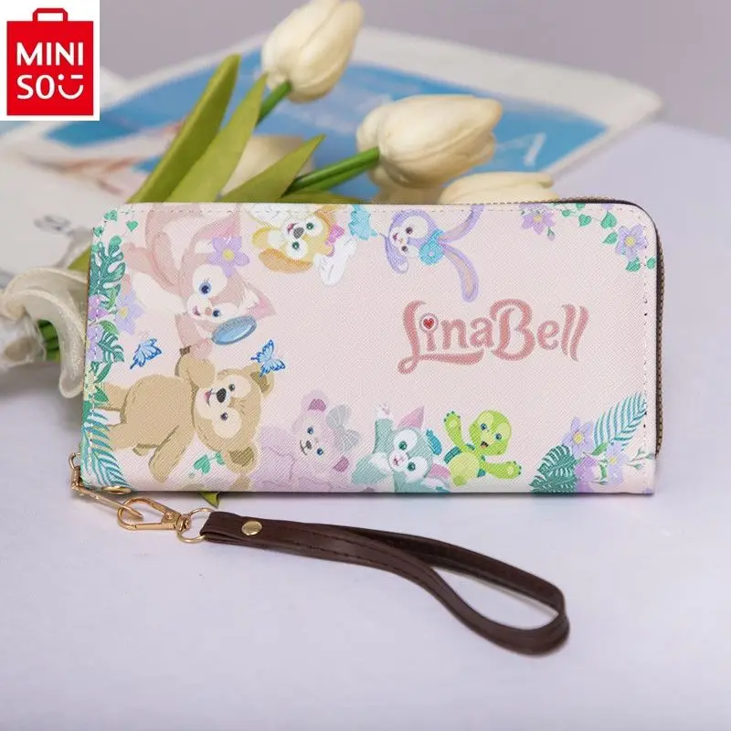 

MINISO Disney Big Feixiong Family Long Zipper Tassel Phone Bag Women's Contrast Color Change Clip High Quality Wallet