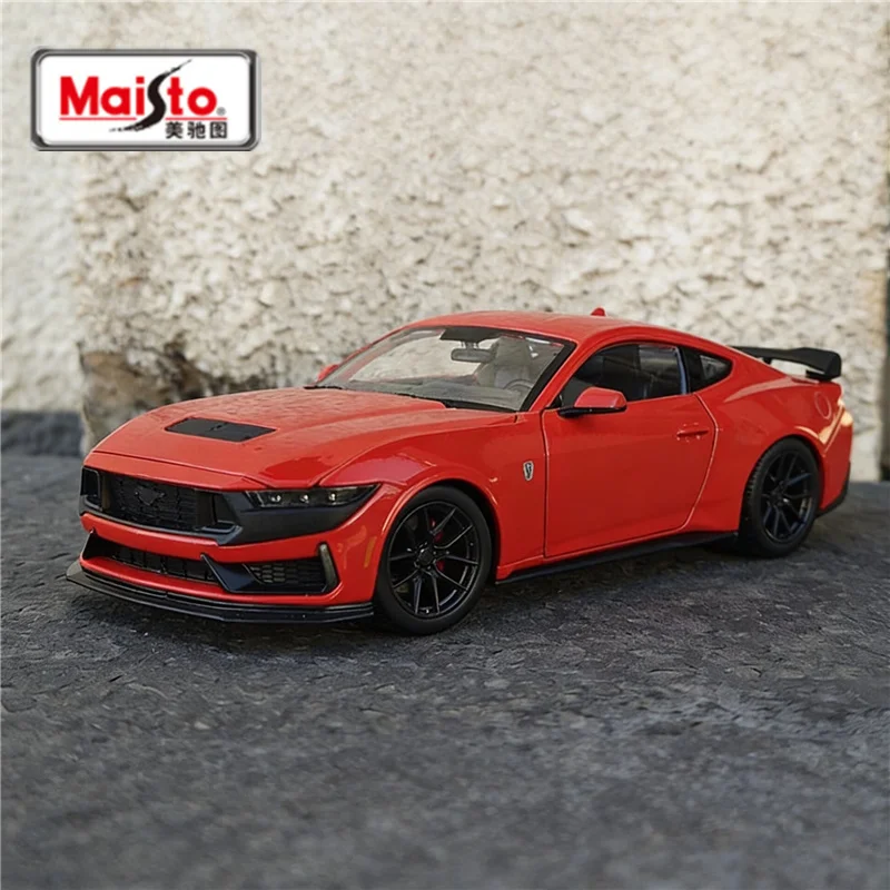 

1:24 Mustang Dark Horse 2024 Alloy Track Racing Car Model Diecast Metal Super Sports Vehicles Car Model Simulation Kids Toy Gift